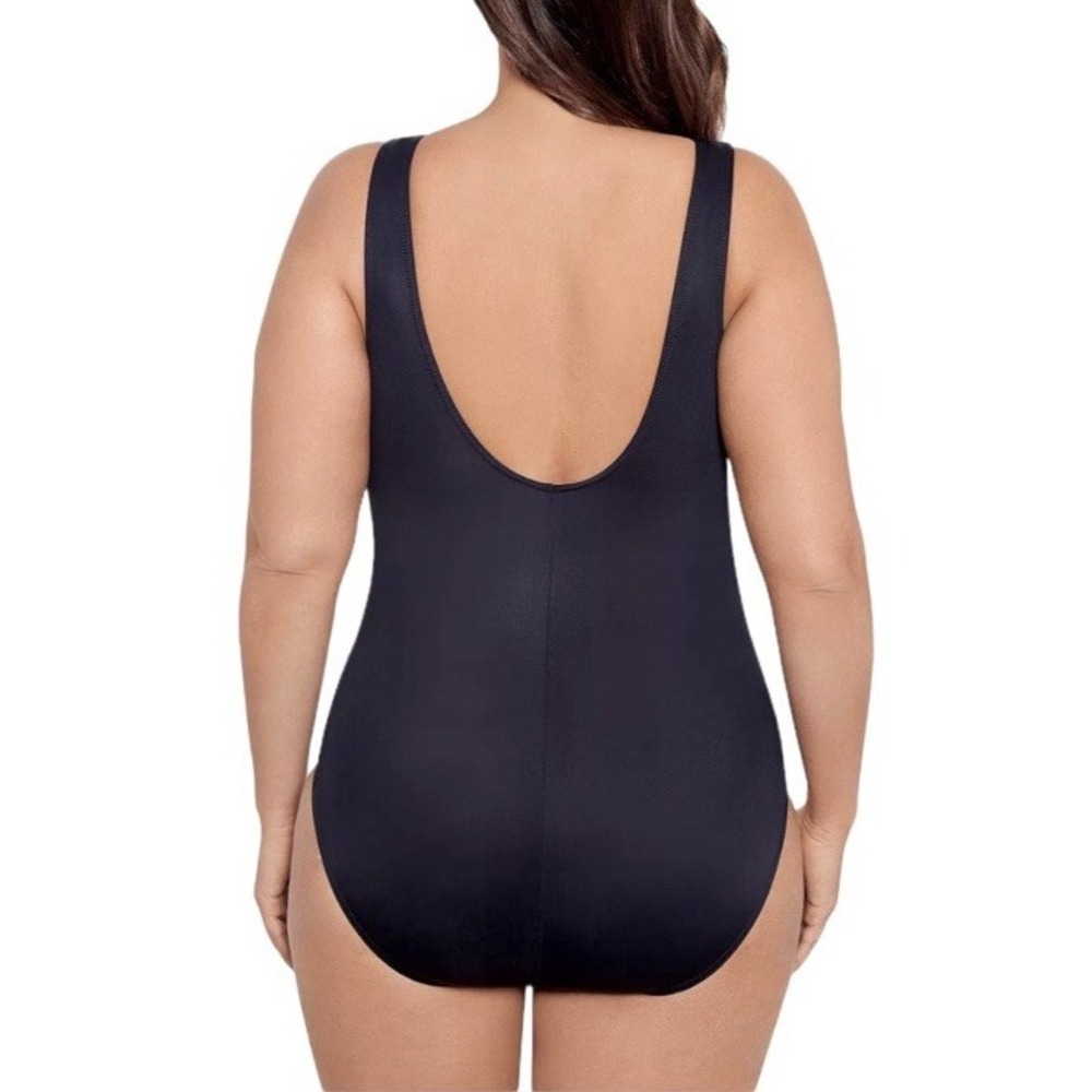 Miraclesuit 16W Illusionist Palma One‎ Piece Swimsuit Black - Picture 2 of 11